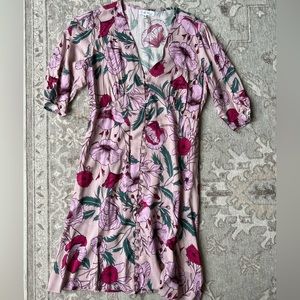 Floral button down dress